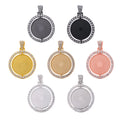 25mm Wholesale Sublimation Blank Necklaces Rotatipm Iced Out Pendant Diamond Double Sided Charms for Jewelry Making