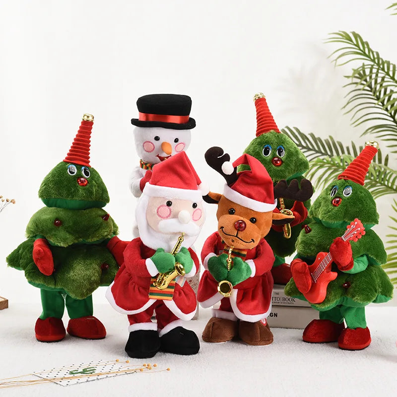 Dancing Christmas Tree Snowman Shake Toy with Song Lovely Robot Dancing Toys