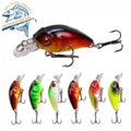 50mm 6 Colors Plastic Hard Simulation Topwater Mini Crankbait Fishing Lures With 3D Eyes