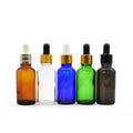 1oz Colored Essential Oil Bottle Green Blue Perfume Glass  Bottle with Aluminum Dropper