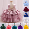 MQATZ New Design Sleeveless Summer New Sequin Big Bow Children Kids Evening Party Dress L1966
