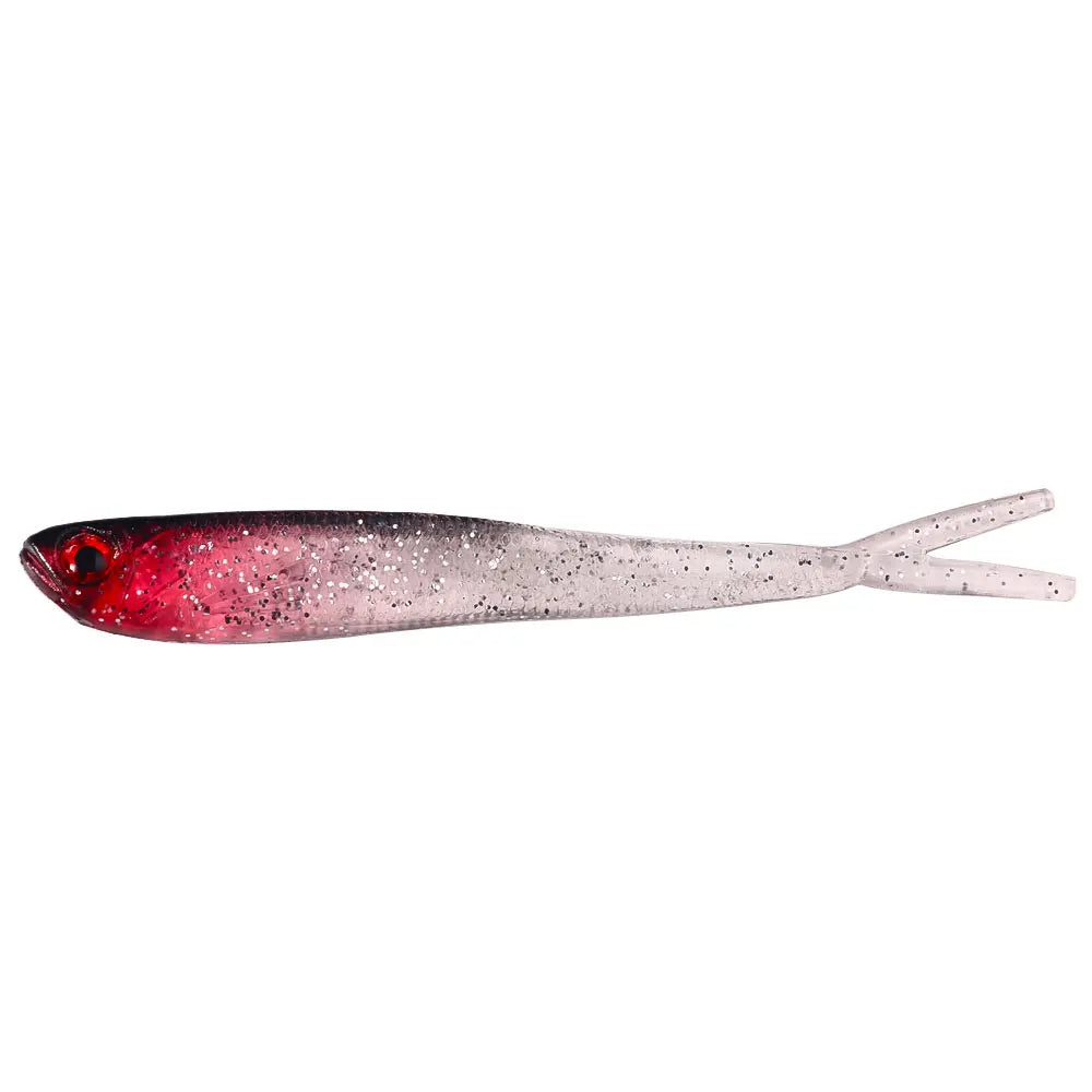 Wholesale SO029 10cm 3.6g 10pcs/bag Artificial Soft Plastic Baits Fishing Lures with Forked Tail