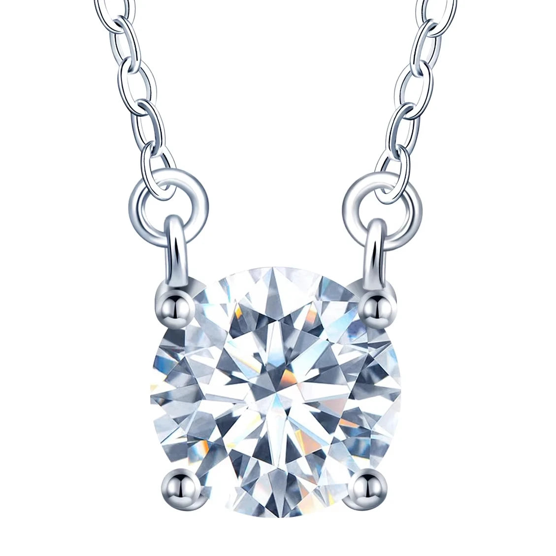GRA Certificate VVS1 2ct Diamond Neckless Fast Delivery S925 Silver Necklace Moissanite for Womens