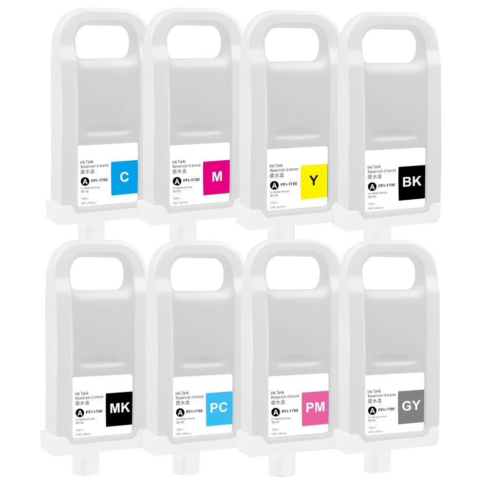 Supercolor PFI 1700 Empty Refillable Ink Cartridge With Chip for Canon Pro 2100 4100 6100 42000 4000 4000s 6000s Printer