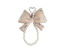 New Pearl String Drill Yarn Bow Keychain Creative Korean Version Car Key Chain Bag Decorative Pendant for Girls