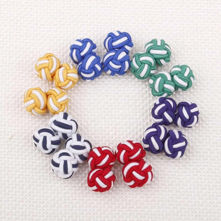 Fashion Special Cufflinks Wedding Mens Cuff Link Dress Shirt Business Men Polyester Knots Cuff Links