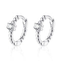 Wholesale NEW Zirconia Gold Hoop Earring 925 Sterling Silver Ball Bead Huggie Earring Hoops Cubic Round Circle Cartilage Earring
