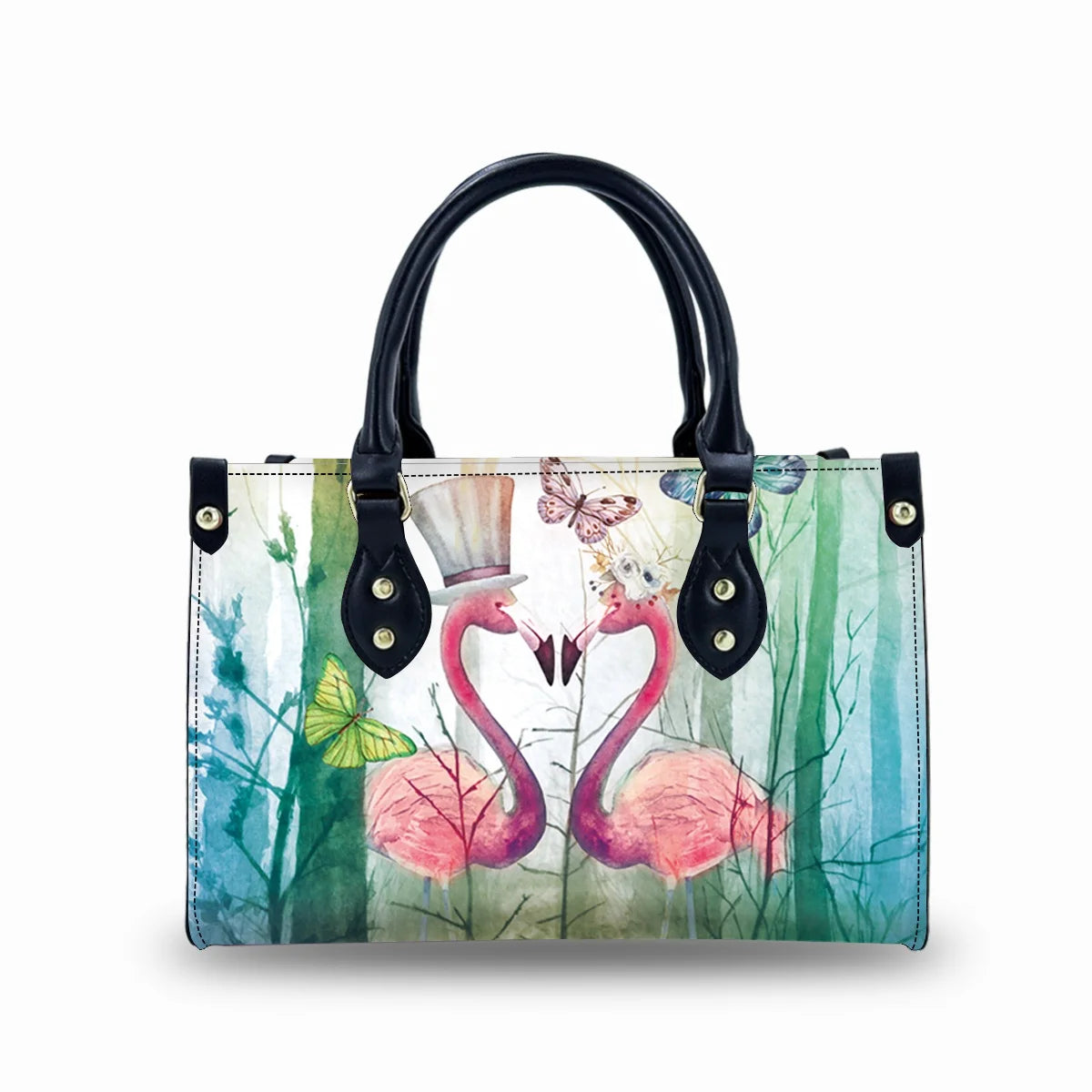 Designer Large Capacity Handbag for Ladies Custom Printed Logo Beautiful Polyester Lining No MOQ Wholesale Cheap Price Handbag