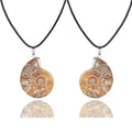 Wholesale Natural Conch Ammonite Silver Wrapped Pendant Natural Stone Pendant for Jewelry Making Hot Sale Christmas Gift