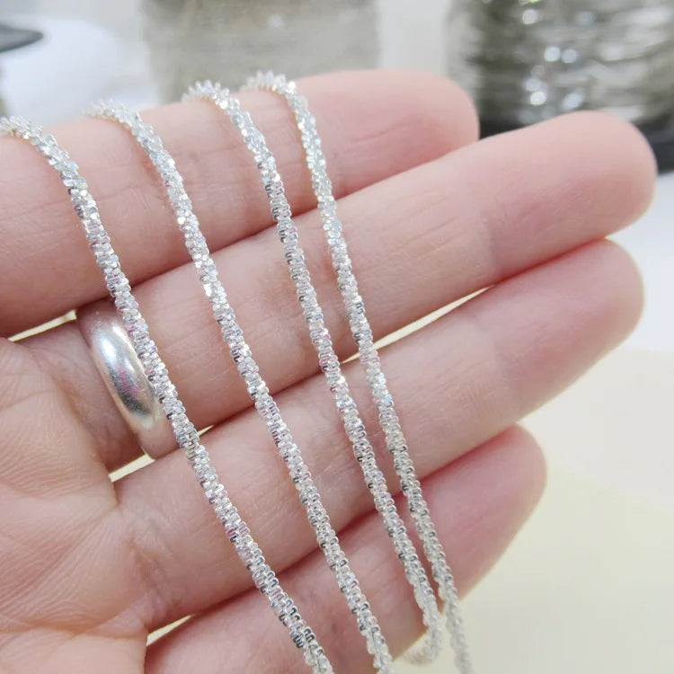 Hot Sale Women's Rope Chain 925 Sterling Silver 1.8mm Margarita Rope Chain for Bracelet/Necklace Making