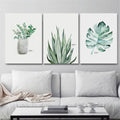 Green Leaves Plants Canvas Print Poster Art Painting Nodic Wall Home Room Decor