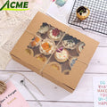 Wholesale Custom Printed Recyclable Clear Long OEM Pastry Boxes Matt Lamination for Bakery Home Party Use Kraft Packaging Muffin