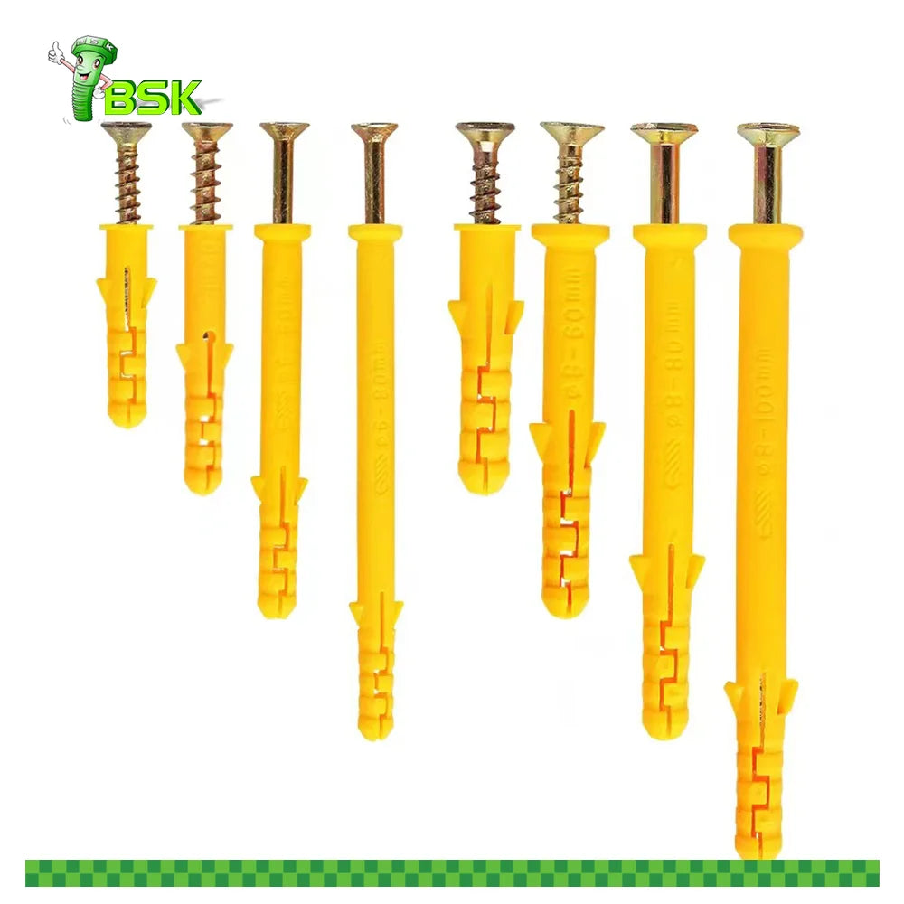 Plastic Wall Conical Anchors for Use in Drywall Hollow Walls and Concrete Brick or Masonry 6 8 10 12 14