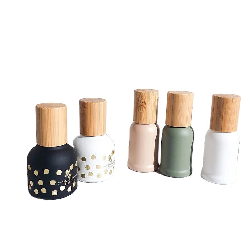 Perfume Bottle Bamboo Ball Sub-bottling Essential Oil  Portable Glass Empty Bottle