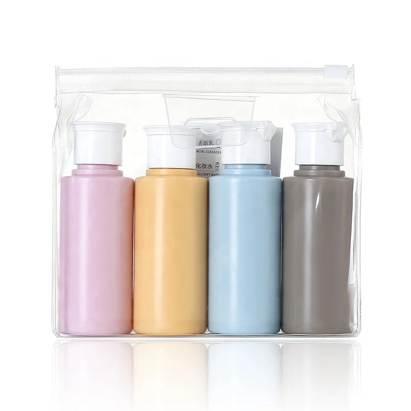 Empty Plastic Refillable Travel or Business Leak Proof Accessories Toiletry Containers for Women and Men Shampoo Bottles