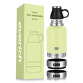 Everich New Design 32oz 64oz Outdoor Travel Portable 304 Stainless Steel Drinking Pet Dog 3 in 1 Water Bottle
