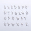 8mm CZ Initial Letter Necklace 925 Sterling Silver Gold Plating Dainty Zircon 26 Alphabet Pendant Necklace for Women Wholesale