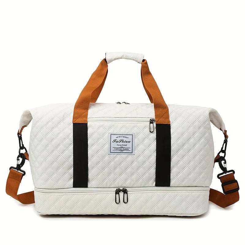 2024 New Oxford Waterproof Portable Fitness Training Duffel Bag Men's & Women's Handbag with Zipper Closure Folding Travel Bag