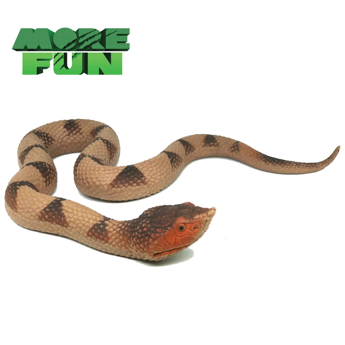 Morefun Soft PVC Durable ASTM Certified Snake Toy Scary Sea Life Simulation Stuffed Animal Figurines for Kids Adults Maternity