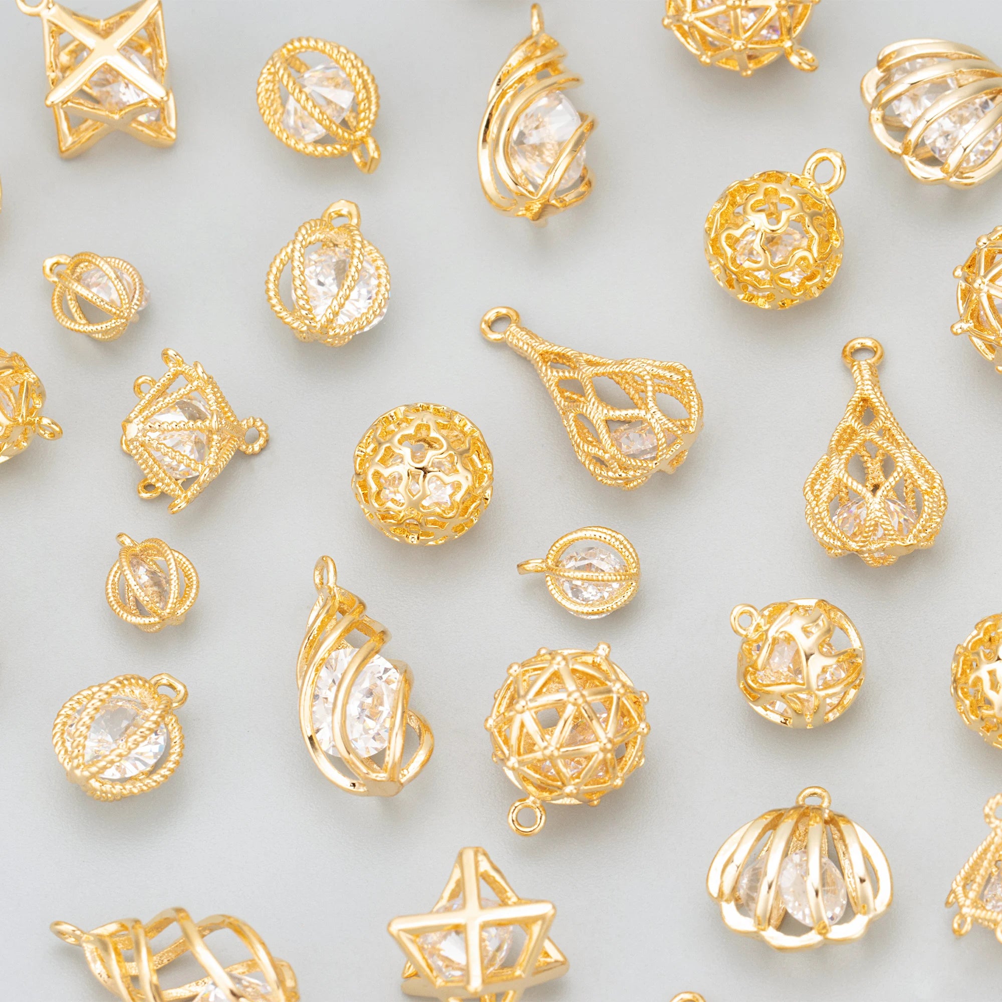 M829 10pcs/Lot 18K Gold Plated Nickel Free REACH Pass Zircon Pendants and DIY Earrings for Jewelry Making Accessory