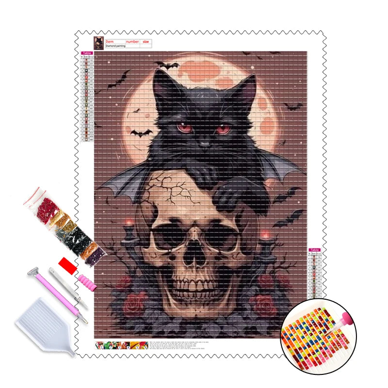 DIY Diamond Painting Animal Black Cat Devil 5d Diamond Painting Accessories Diamond Painting Home Wall Decor