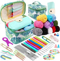 87piece Beginner Crochet Set Full Set of DIY Material Package Portable Wool Knitting Tool Storage Bag Knitting Accessories Craft