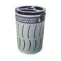 Outdoor Round  Metal Cylinder Garbage Container Trash Can Outside Garden Street Recycle Waste Bin Patio Commercial Steel Dustbin