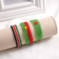 Hot Selling Custom National Flags Elastic Beaded Bracelets Handmade Liberty Gift Jewelry Ethnic Style Seed Beads Bracelet