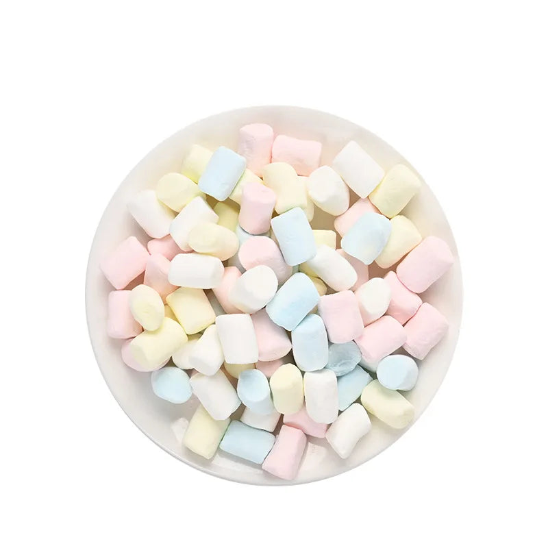Crunchy Fruit-Flavored Marshmallows Freeze-Dried Snack with Coated Decoration Packed in a Bag
