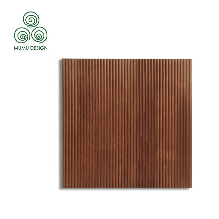 MUMU Nice Living Room Fluted Solid Timber Interior Design 3D Oak Curve Finish Wood Wall Panel