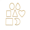 Geometry DIY Fashion Jewelry Gold Plated No Tarnish Stainless Steel New Design Charms Plain Heart Moon Hoop Pendant Accessories