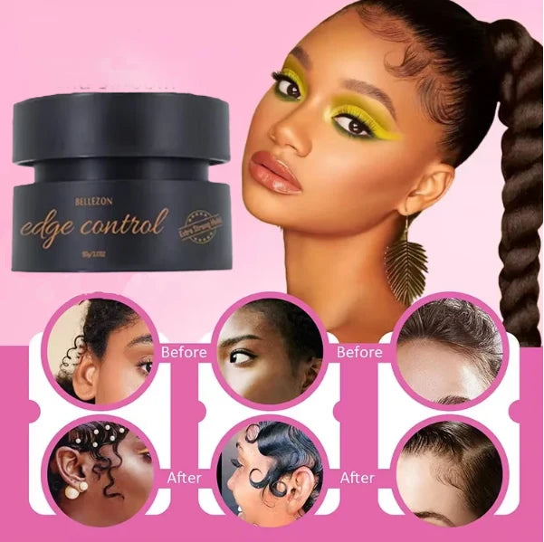 3.17oz Private Label Extreme Hold Hair Styling Private Label With Brush Strong Hold Edge Control Hair Pomade 4C Hair