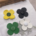 Wholesale Custom 8CM Colorful 2 Layer PU Leather Sewing on Four Leaf Clover Garment Embellishments Appliques for Garments DIY