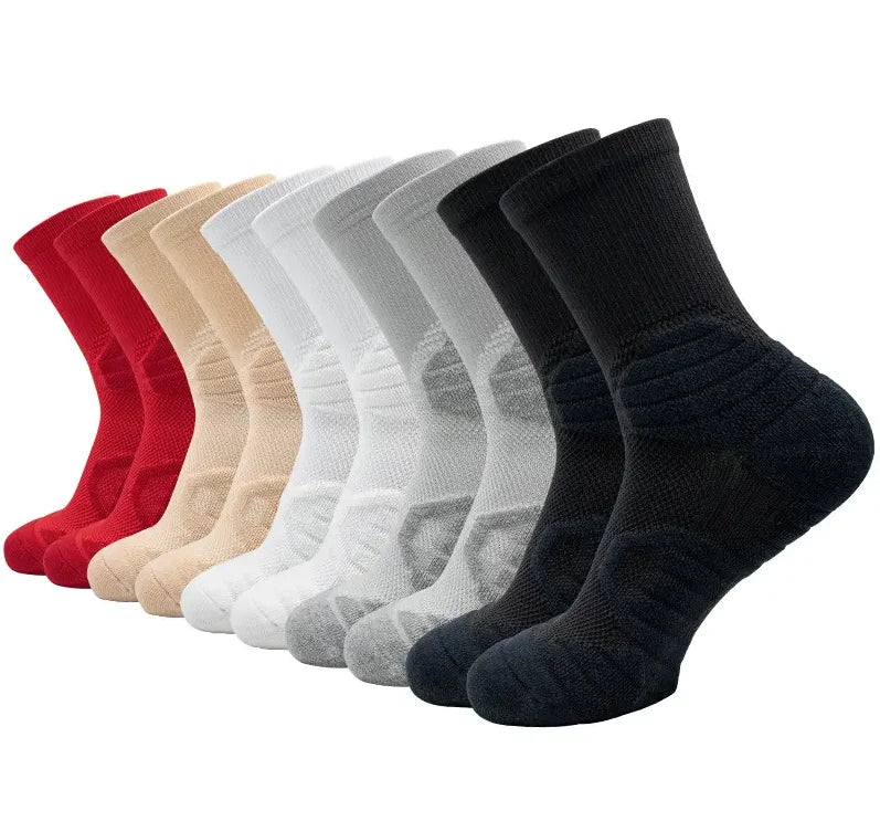 Custom Performance Cotton Sports Socks Digital Knitted Breathable Eco-Friendly Cushioned Athletic Crew Socks for Men Autumn
