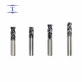 HRC55 Tungsten Cobalt Alloy 4-Flute Endmills Corner Radius Milling Cutter for Stainless/Prehardened Steel