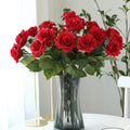 Hot Selling Bouquet Red Roses Real Touch Silk Rose Flower Bulk Latex Rose Flowers Artificial