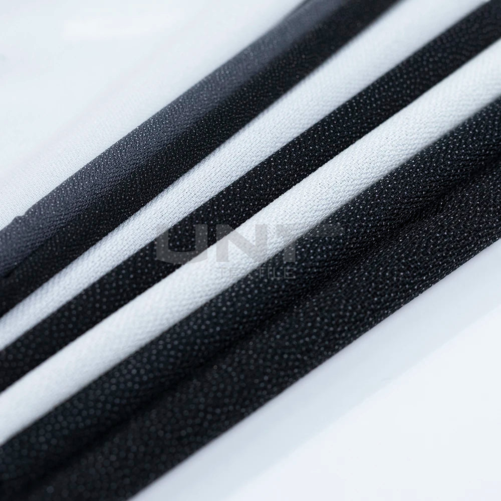 30D 50D 100D 100% Polyester PA PES Interlining Double Dot Woven Interlining Adhesive Fusible Interlining