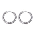 Stainless Steel Earrings for Men Round Jewelry Gold Silver Stud Earrings