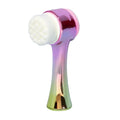 2 in 1 Portable Silicone Face Brush Double Sided Facial Cleansing Brush With Handle