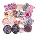 Wholesale Aplique Fashion Girl Power Letter Flower Embroidered Patches Custom logo Embroidery Iron on Patch for Hat Clothing