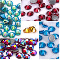 Factory Wholesale German Intensive Glue Hotfix Stone Flat Back Glass Rhinestones Crystal AB Hot Fix Rhinestone for Wedding Dress