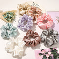 Assorted Colors Silk Satin Elastic Hair Bands Scrunchies Soft Silk Elastic Hair Band for Women Hair Accessories