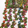 2021new Sequins Lace Ribbon  Embroidered Flower Trim Tape Iron on Fabric Diy Clothes 8color
