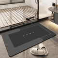 Super Absorbent 40x60cm Dark Gray Bath Mat Quick-Drying Non-Slip Simple Kitchen Doormat Easy Clean Bathroom Rugs Living Room