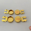 Factory Price Apparel Accessories Shirt Button Clasps Connector Brass Raw Color Cap Cover Clip Jewelry Clasp