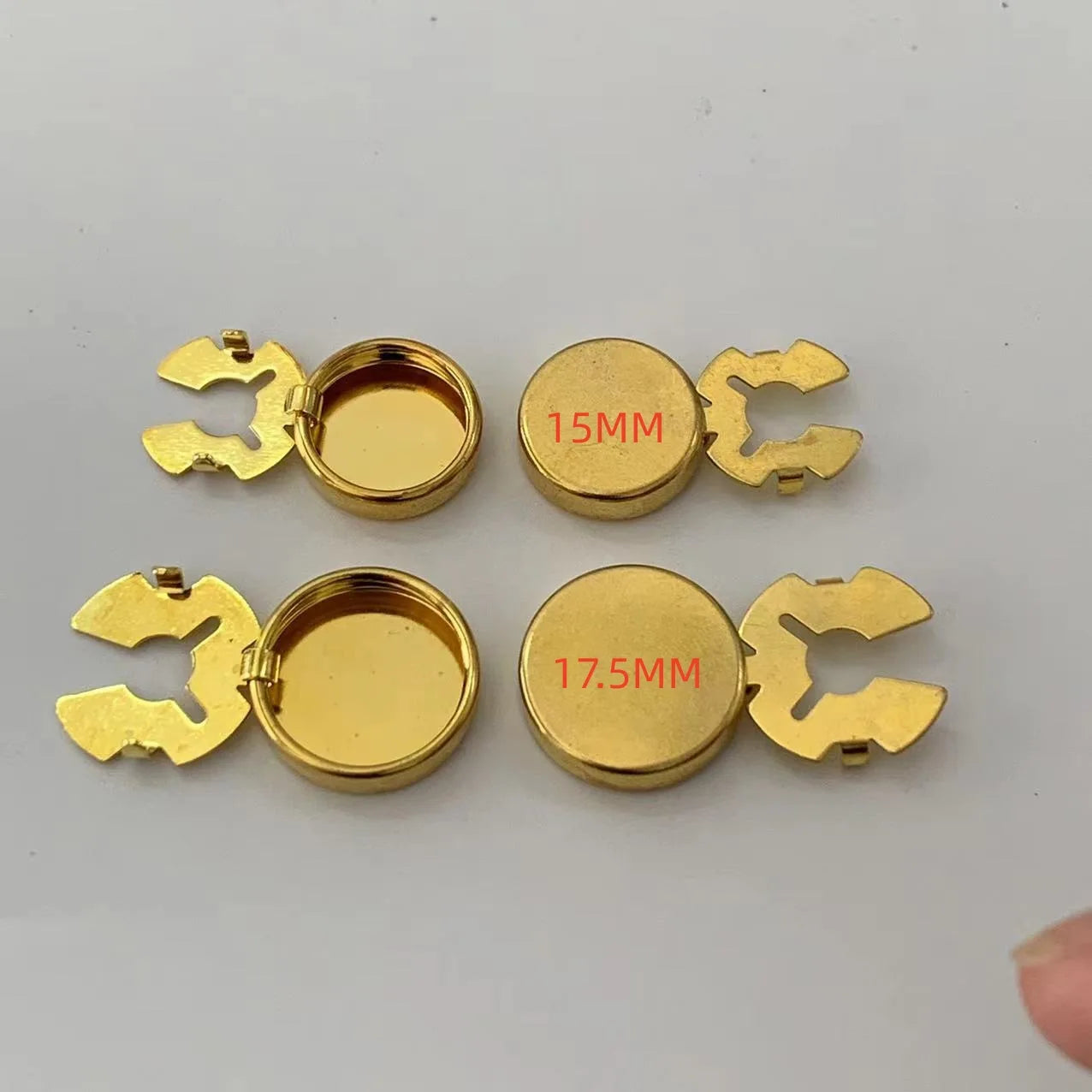 Factory Price Apparel Accessories Shirt Button Clasps Connector Brass Raw Color Cap Cover Clip Jewelry Clasp