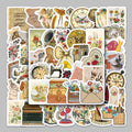 50PCS Classic Retro Nostalgic Cottagecore Vintage Aesthetic Sticker