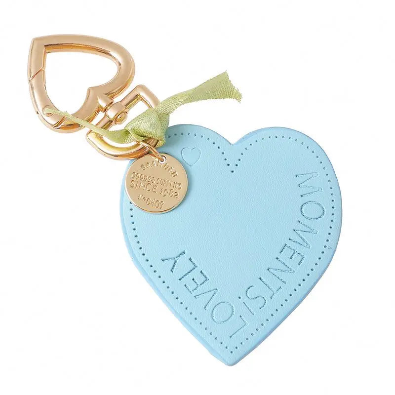 Factory Custom Design Leather Heart Keychain for Women Bag Pendant