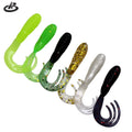 Hangxiang 4cm/0.7g 5cm/1.6g 6.5cm/2.8g Plastic Soft Bait Tripple Grub Tail Artificial Fishing Lures for River Lake 6 Colors