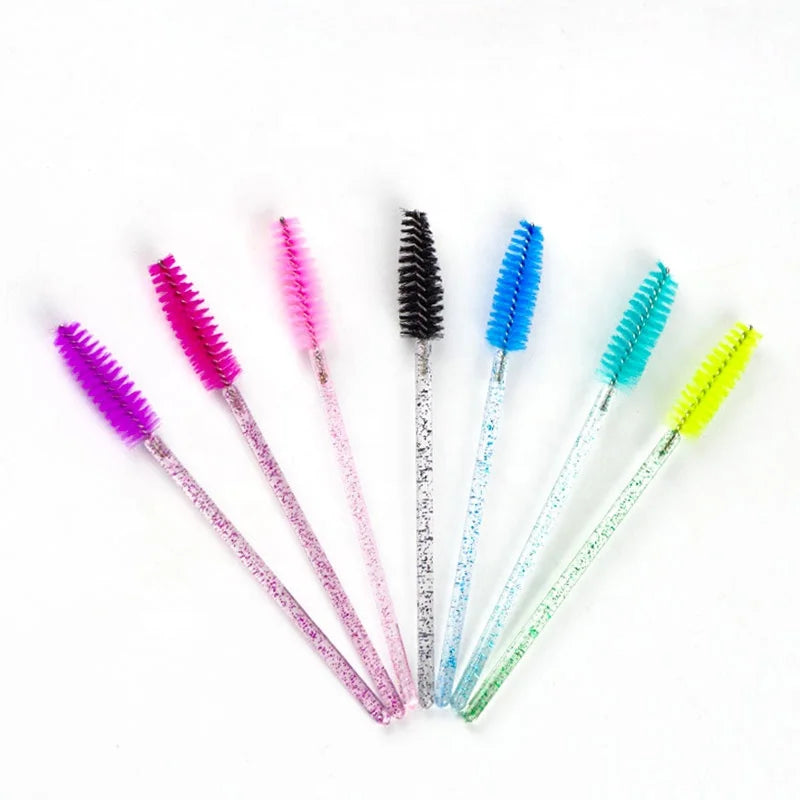 DIYDAY Colorful Makeup Disposable Crystal Eyelash Brushes for Eyelash Cleansing